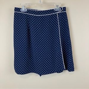 Limited America Vintage Faux Wrap Front Mini Skort Navy Blue Women’s 2**